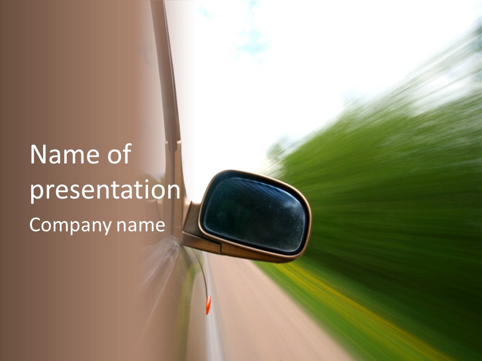 Rear View Auto Accident PowerPoint Template