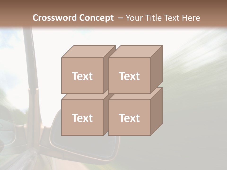 Rear View Auto Accident PowerPoint Template