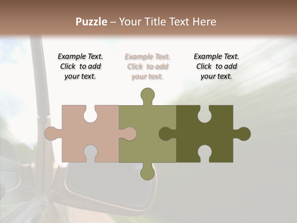 Rear View Auto Accident PowerPoint Template