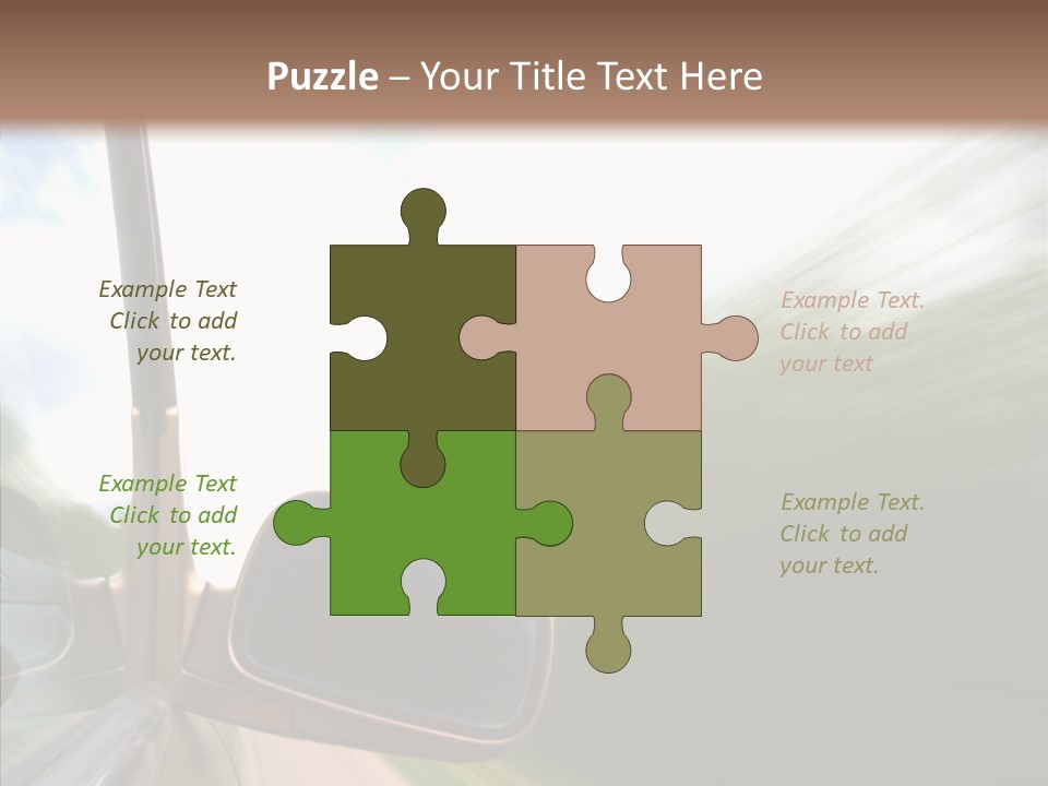 Rear View Auto Accident PowerPoint Template