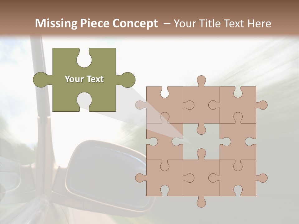 Rear View Auto Accident PowerPoint Template