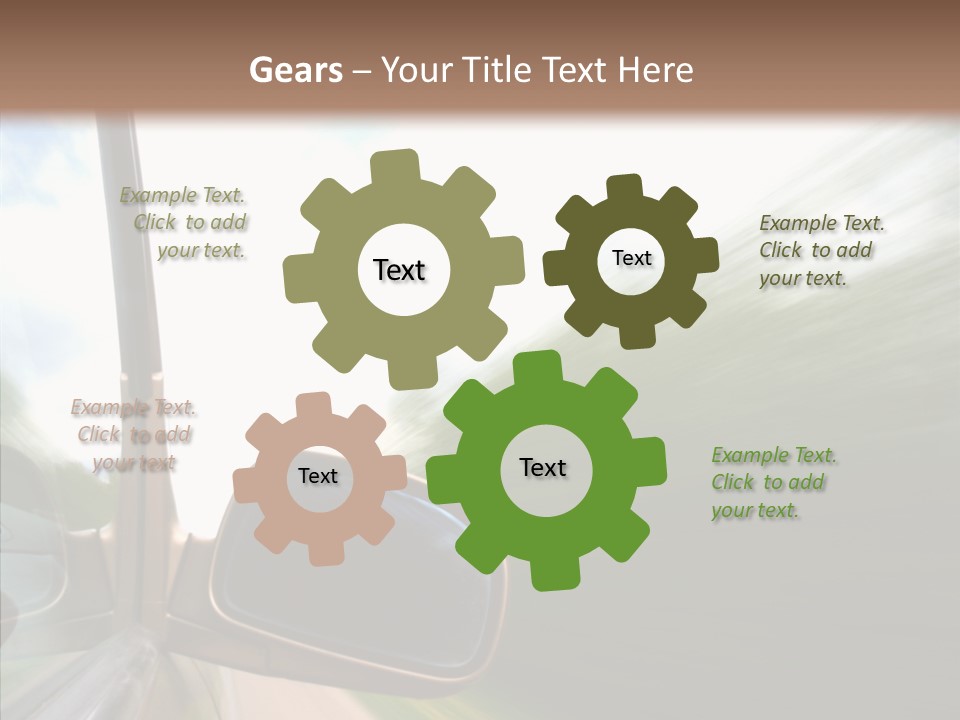 Rear View Auto Accident PowerPoint Template