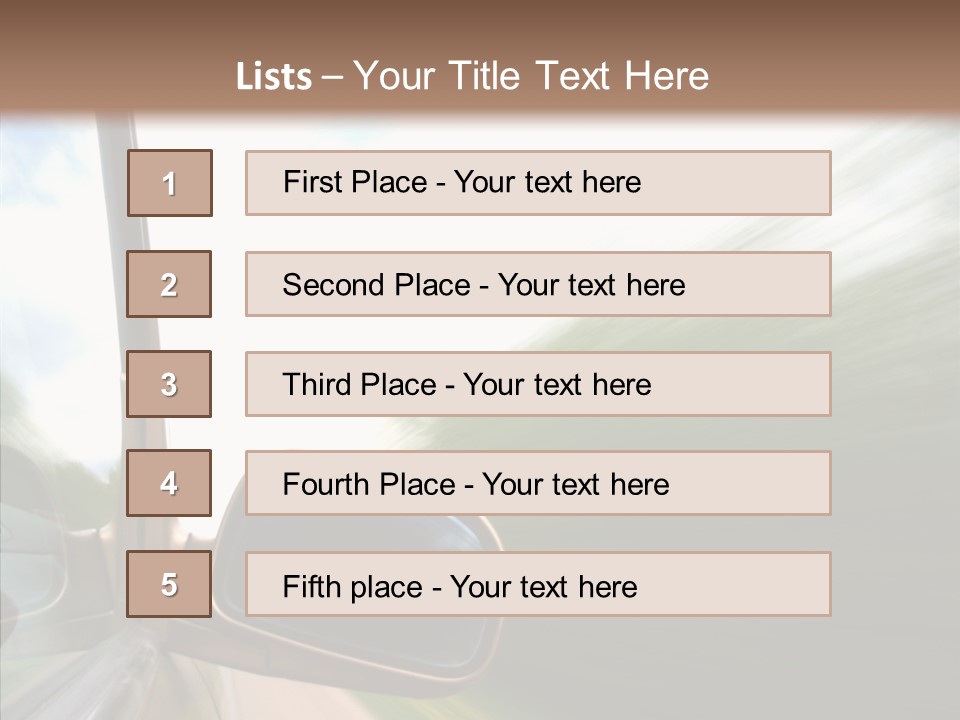 Rear View Auto Accident PowerPoint Template
