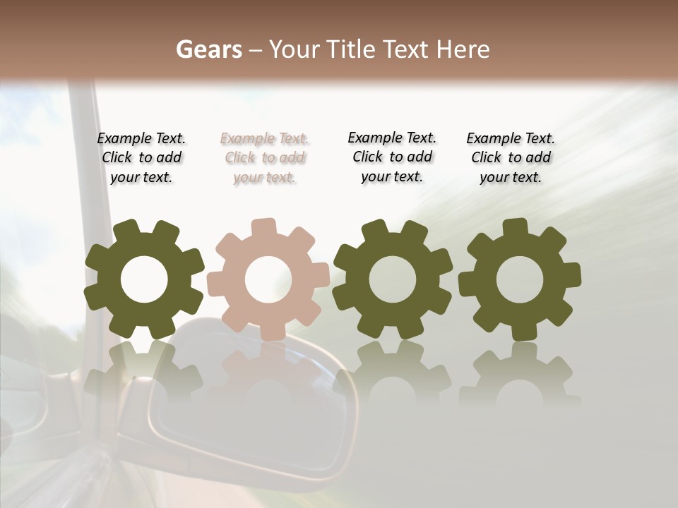 Rear View Auto Accident PowerPoint Template