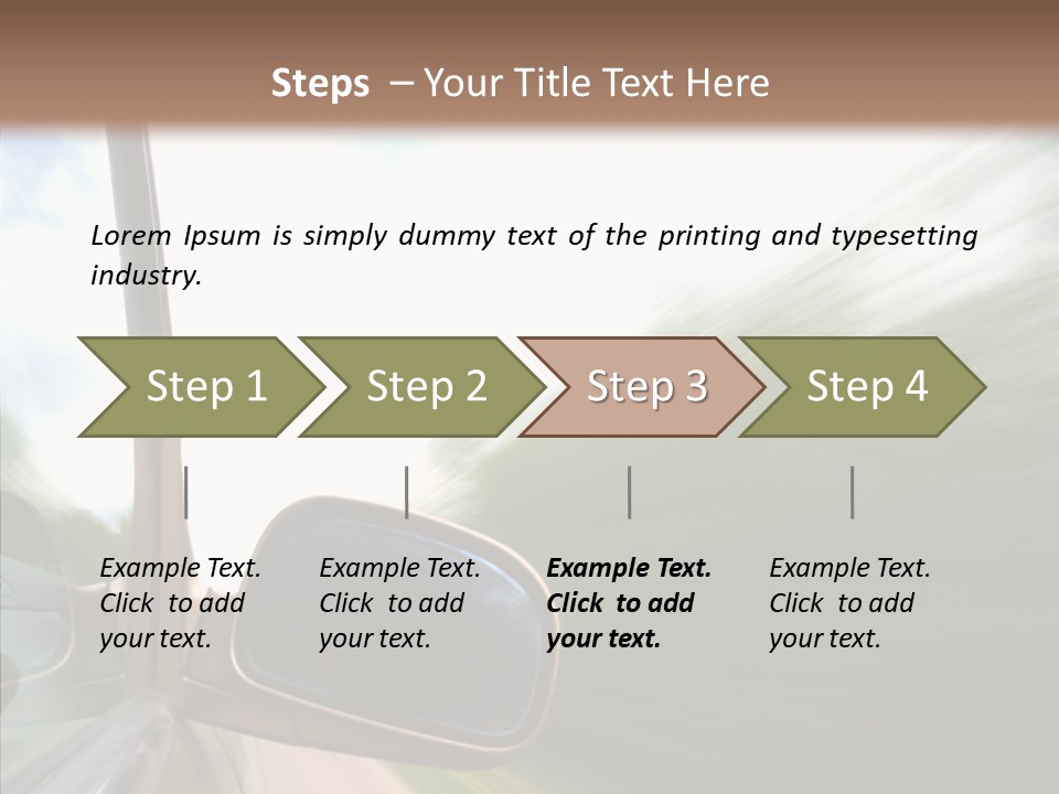 Rear View Auto Accident PowerPoint Template