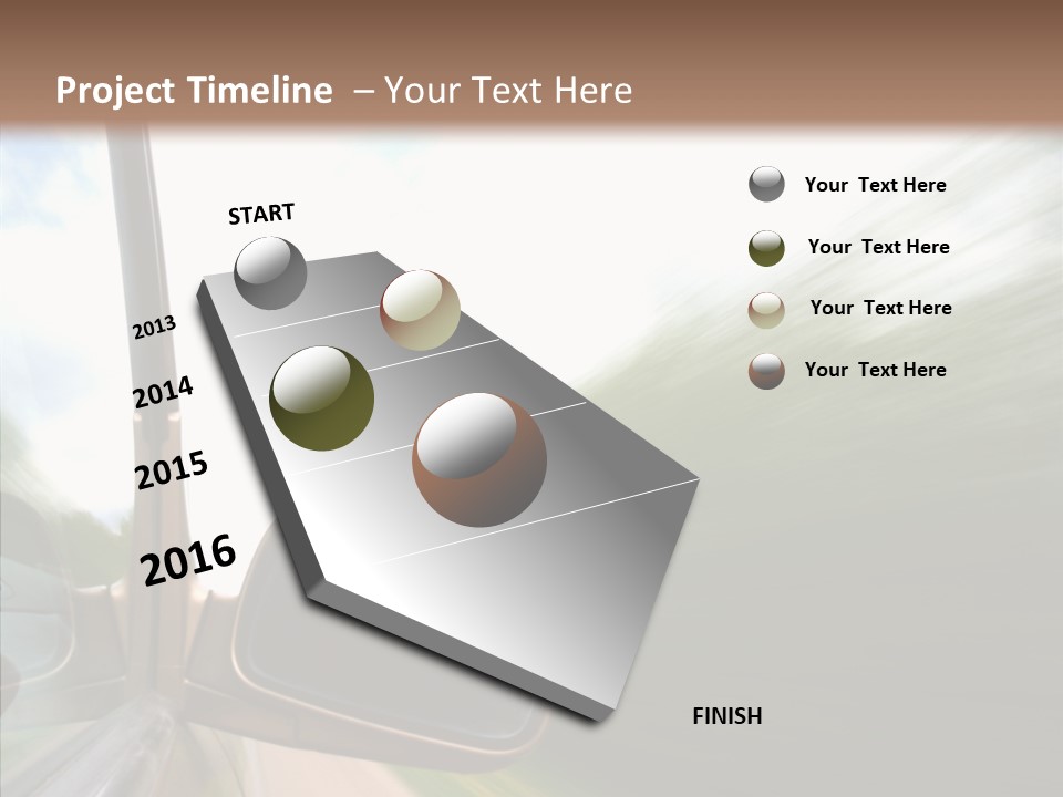 Rear View Auto Accident PowerPoint Template