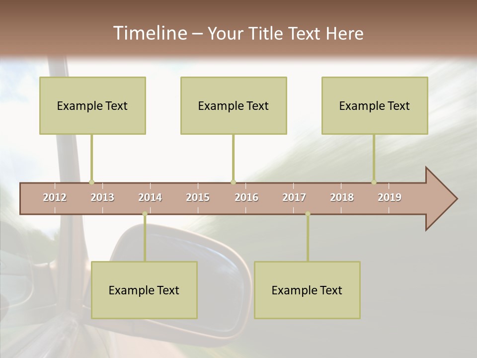 Rear View Auto Accident PowerPoint Template