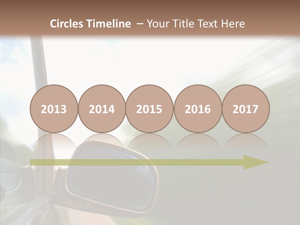 Rear View Auto Accident PowerPoint Template