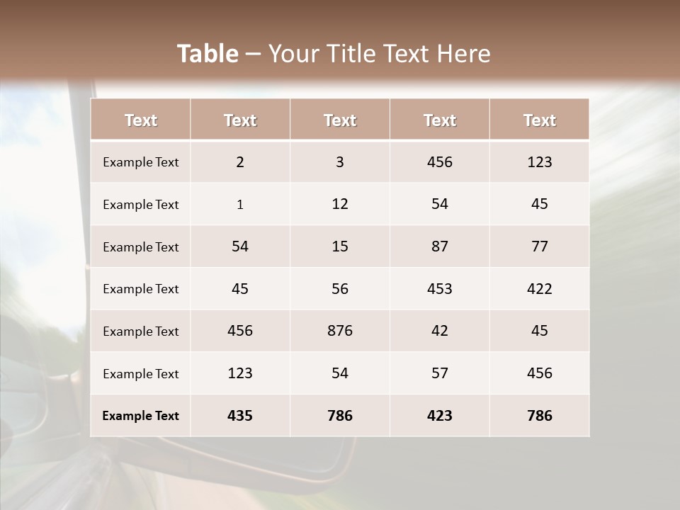 Rear View Auto Accident PowerPoint Template