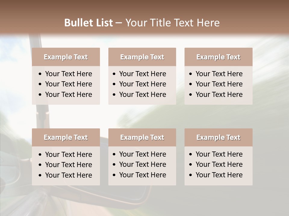 Rear View Auto Accident PowerPoint Template