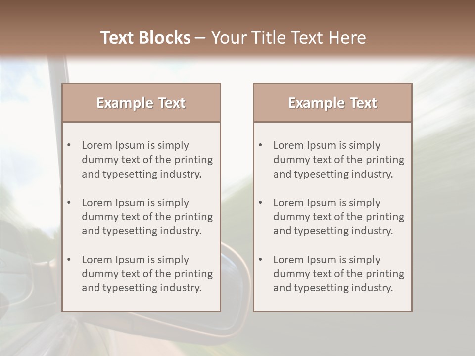 Rear View Auto Accident PowerPoint Template