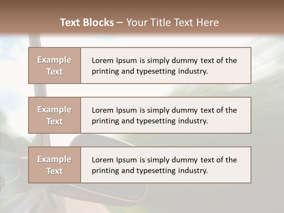 Rear View Auto Accident PowerPoint Template