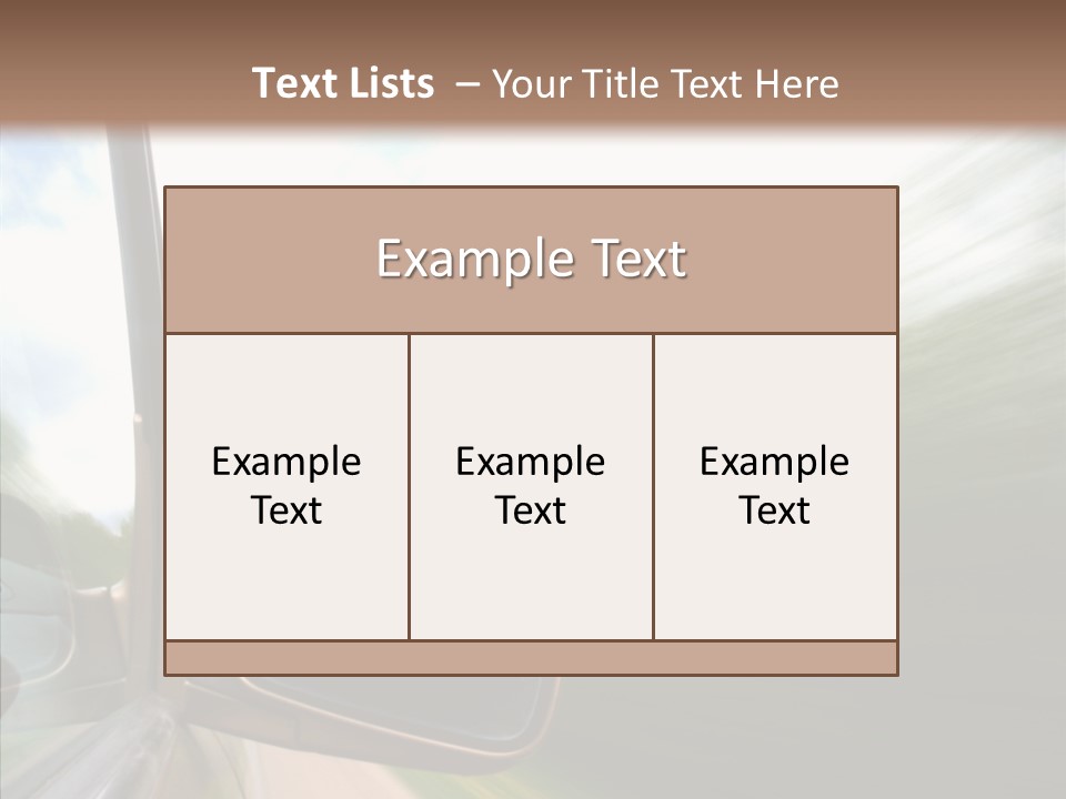 Rear View Auto Accident PowerPoint Template