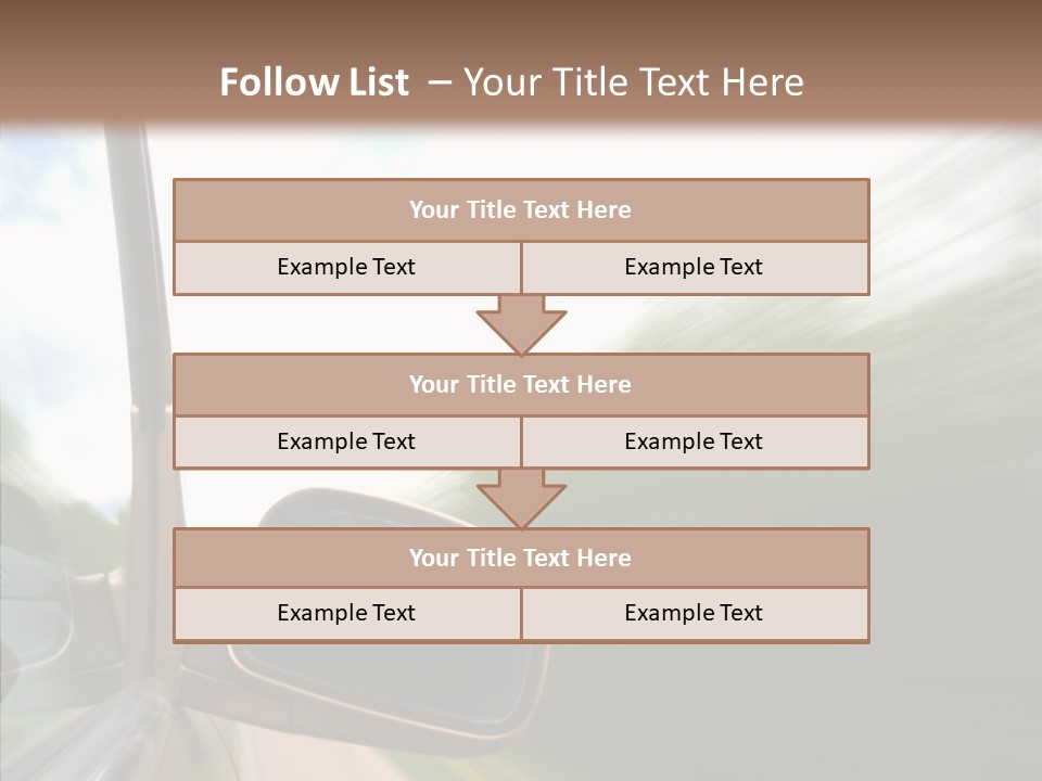 Rear View Auto Accident PowerPoint Template