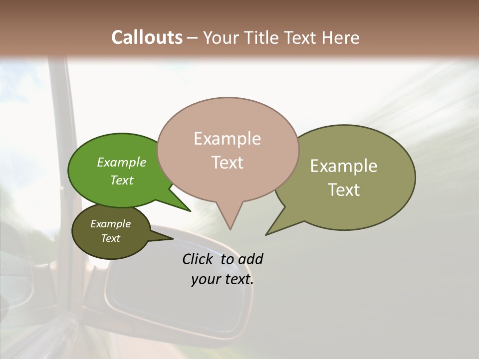 Rear View Auto Accident PowerPoint Template