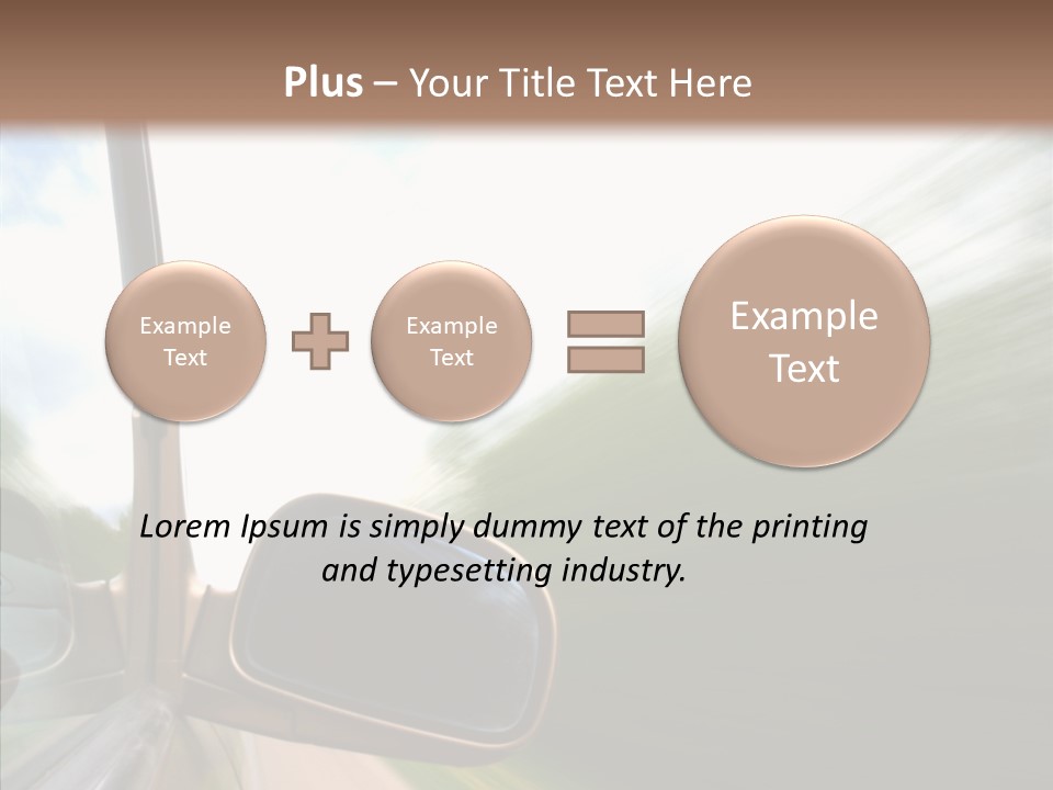 Rear View Auto Accident PowerPoint Template
