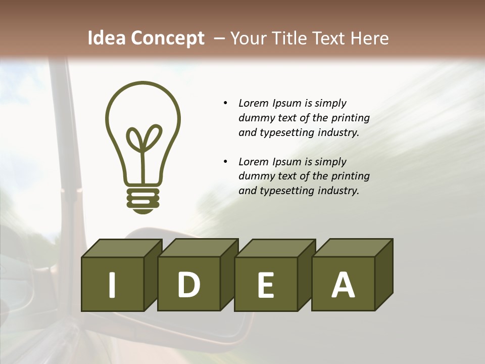 Rear View Auto Accident PowerPoint Template