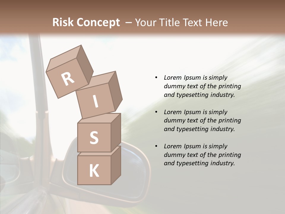 Rear View Auto Accident PowerPoint Template
