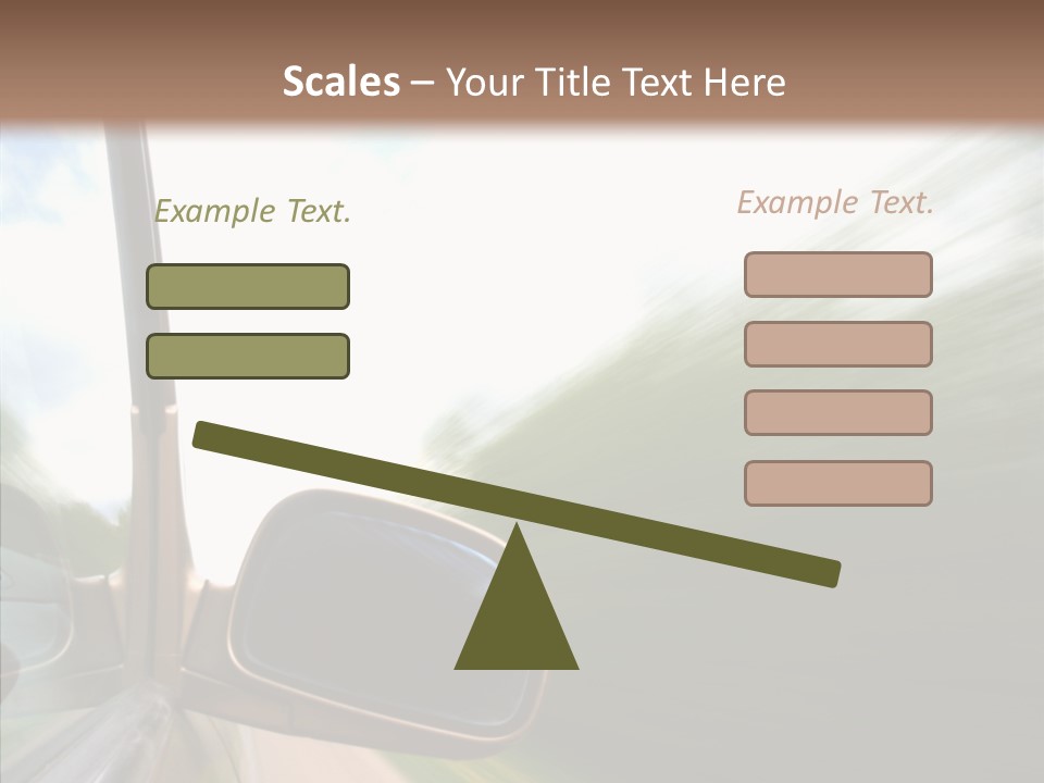 Rear View Auto Accident PowerPoint Template