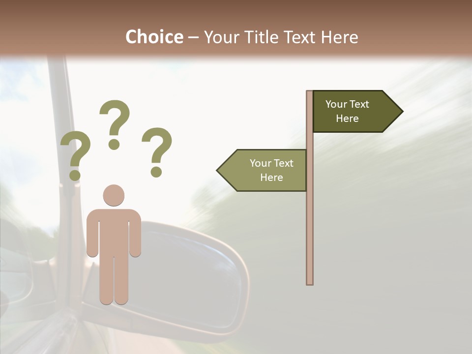 Rear View Auto Accident PowerPoint Template