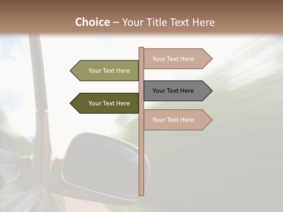 Rear View Auto Accident PowerPoint Template