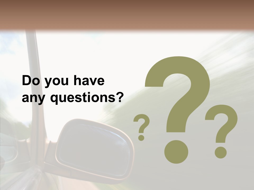 Rear View Auto Accident PowerPoint Template