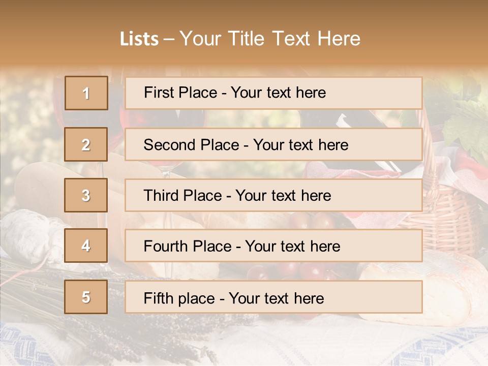 Wineglass Harvest Bottle PowerPoint Template