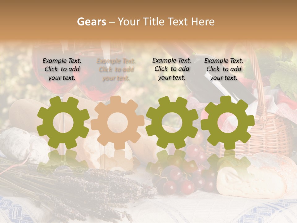 Wineglass Harvest Bottle PowerPoint Template