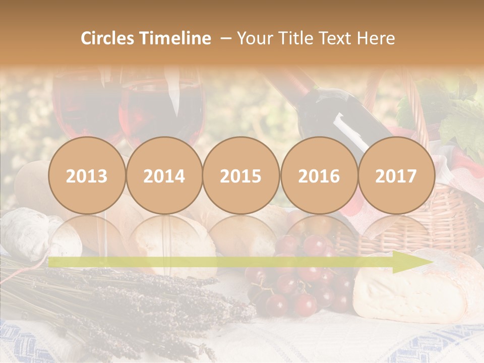 Wineglass Harvest Bottle PowerPoint Template