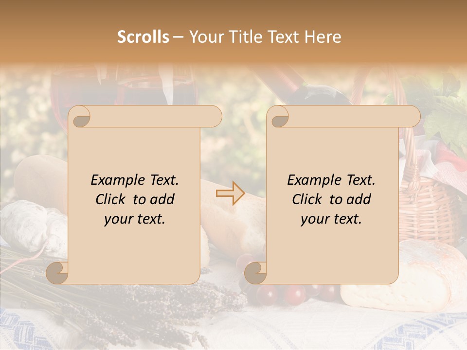 Wineglass Harvest Bottle PowerPoint Template