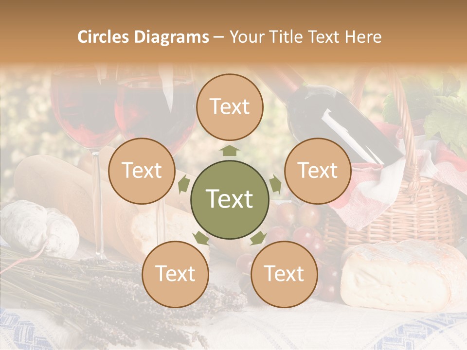 Wineglass Harvest Bottle PowerPoint Template