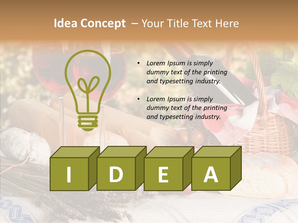 Wineglass Harvest Bottle PowerPoint Template