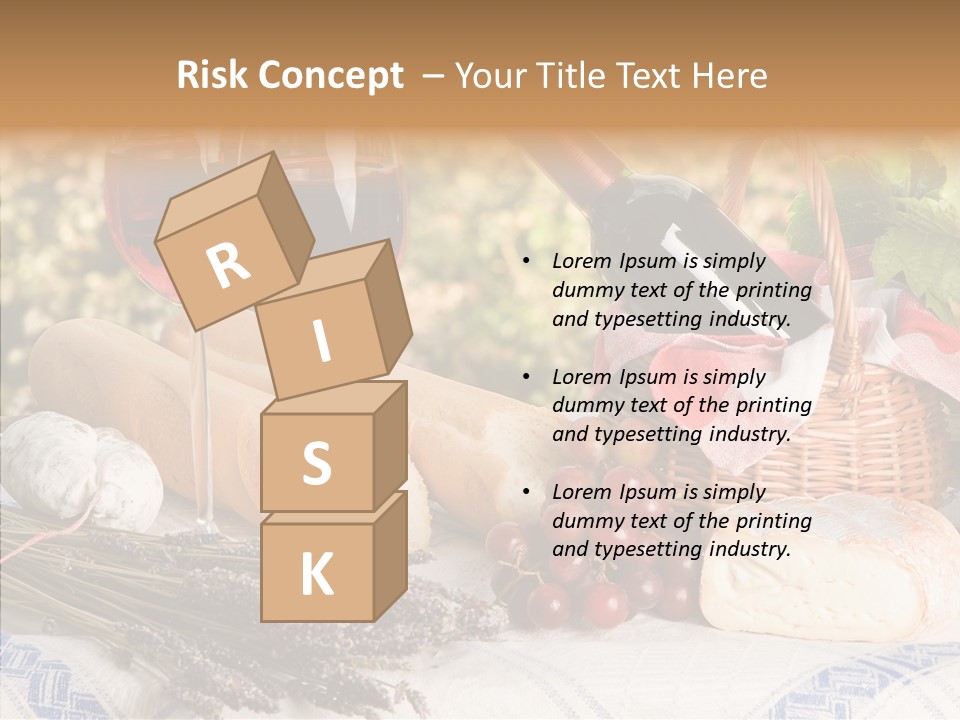 Wineglass Harvest Bottle PowerPoint Template