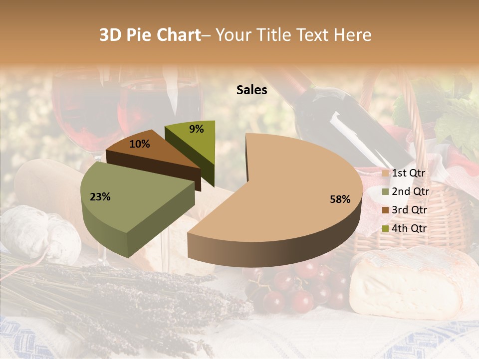 Wineglass Harvest Bottle PowerPoint Template
