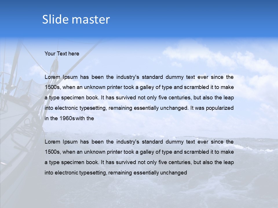 Beauty Harbor Mast PowerPoint Template
