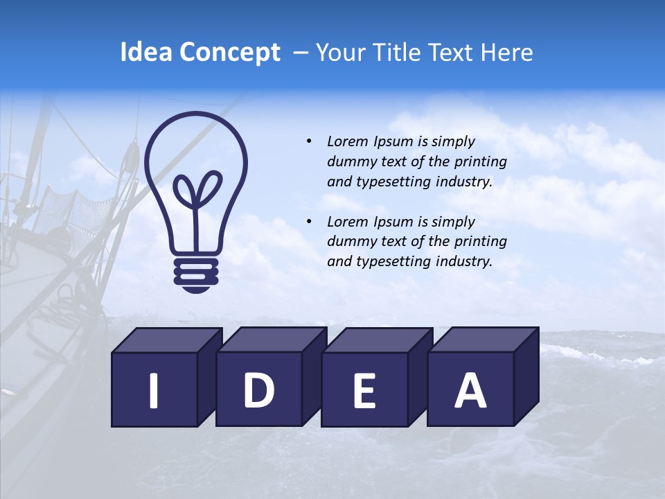 Beauty Harbor Mast PowerPoint Template