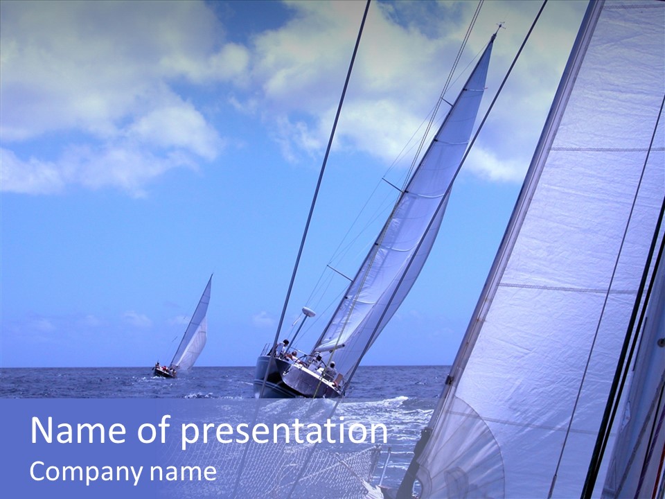 Trot Winch Sail PowerPoint Template