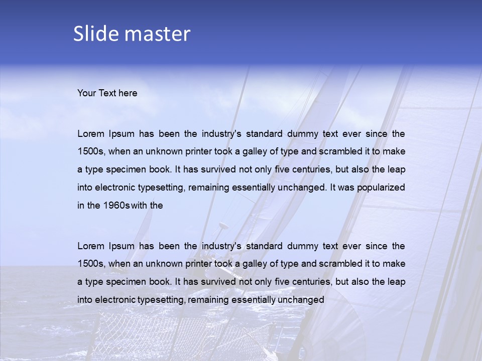 Trot Winch Sail PowerPoint Template