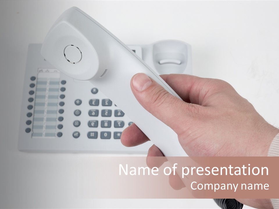 Telephony Telecommunication Contacts PowerPoint Template