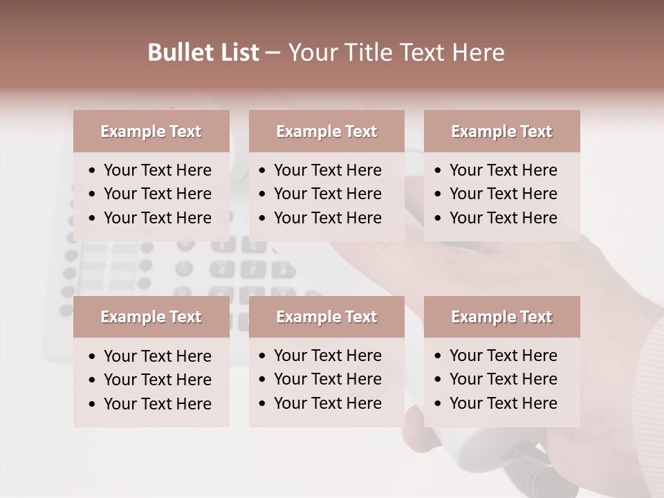 Telephony Telecommunication Contacts PowerPoint Template
