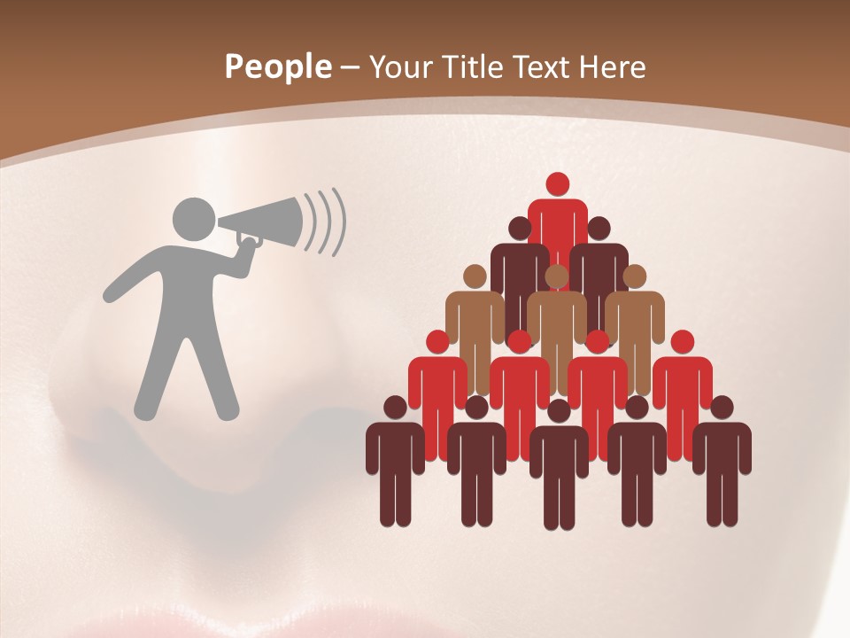 Table Meeting Human PowerPoint Template