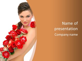 Person Smiling Pretty PowerPoint Template