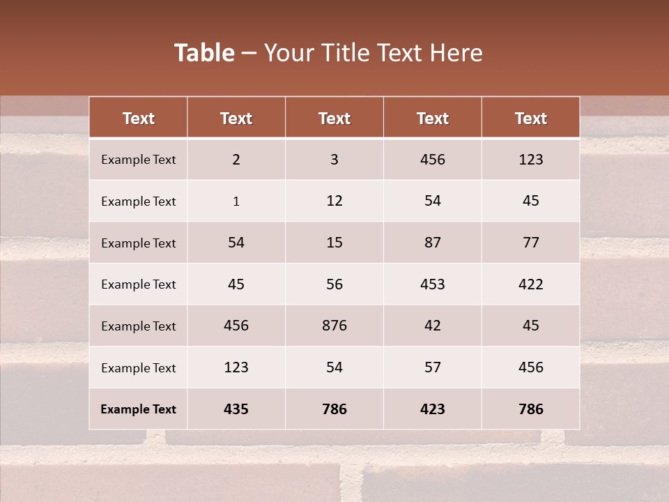 Di Cu Ion Humorou Table PowerPoint Template