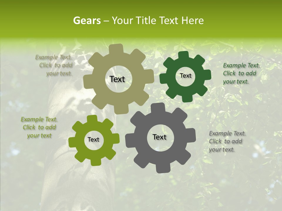 Branch Pattern Landscape PowerPoint Template