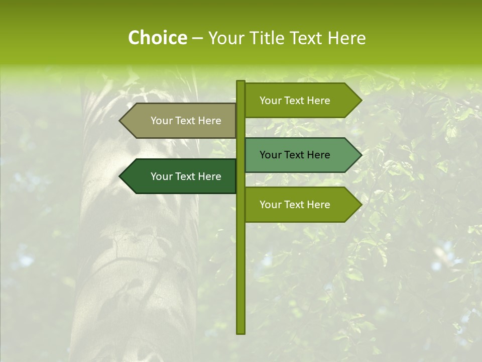 Branch Pattern Landscape PowerPoint Template