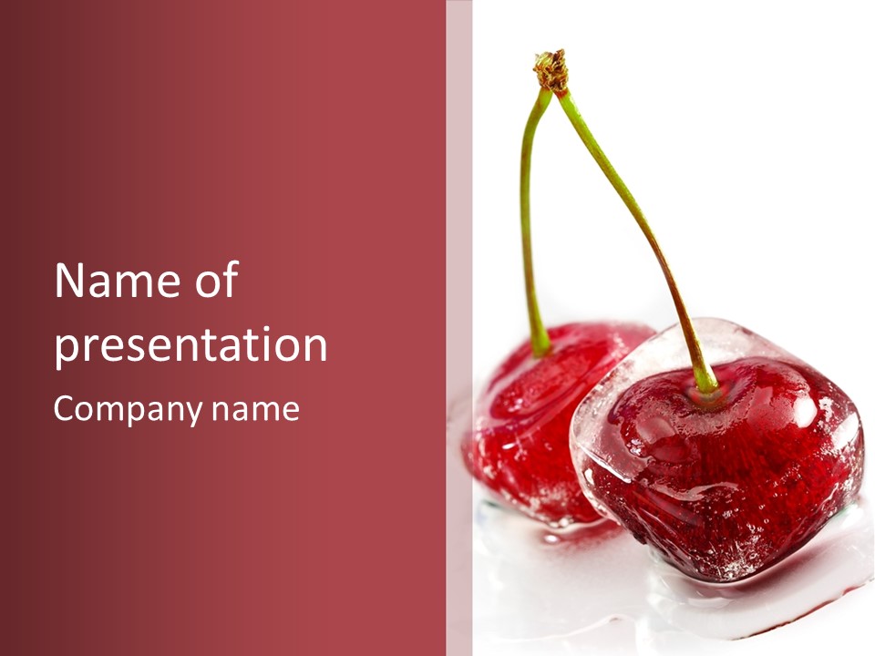 Cherry Berry Dessert PowerPoint Template