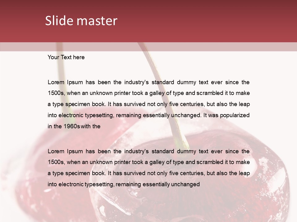 Cherry Berry Dessert PowerPoint Template
