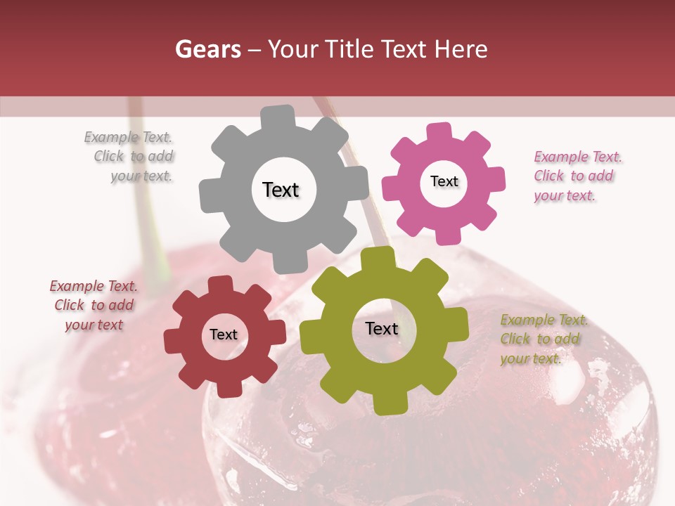 Cherry Berry Dessert PowerPoint Template