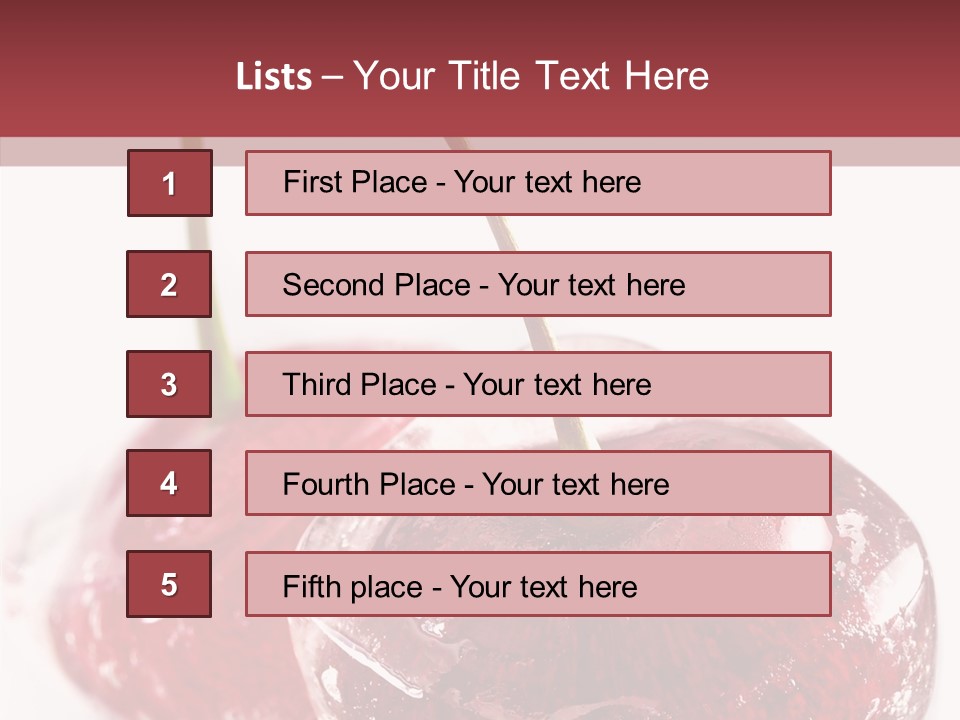Cherry Berry Dessert PowerPoint Template