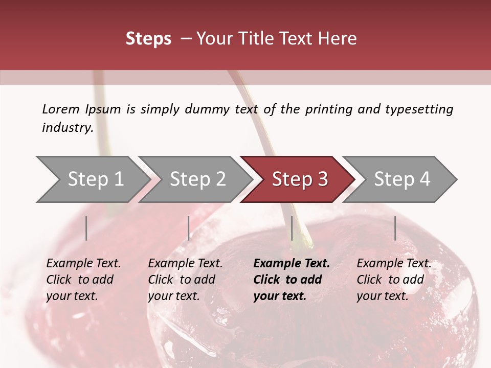 Cherry Berry Dessert PowerPoint Template